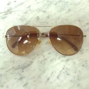 Chanel aviators gold